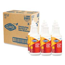 Disinfecting Bio Stain and Odor Remover, Fragranced, 32 oz Pull-Top Bottle, 6/CT