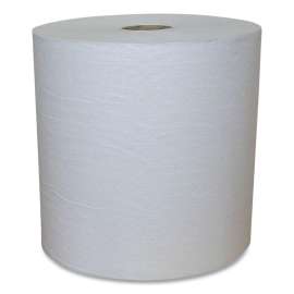 Recycled Hardwound Paper Towels, 1-Ply, 1.8 Core, 7.88 x 800 ft, White, 6 Rolls/Carton