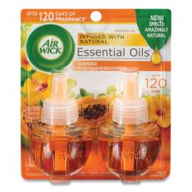 Scented Oil Twin Refill, Hawai'i Exotic Papaya/Hibiscus Flower, 0.67 oz, 6/Carton