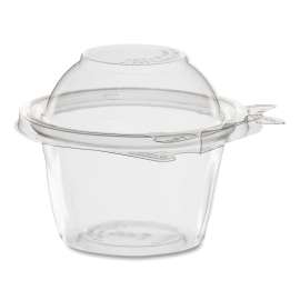 ClearPac SafeSeal Tamper-Resistant, Tamper-Evident Containers, Snack Cup, Domed Lid, 8 oz, 4.4x8.8x3.5, Clear Plastic, 272/CT