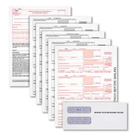 Five-Part 1099-NEC Online Tax Kit, Fiscal Year: 2022, Five-Part Carbonless, 8.5 x 3.5, 3 Forms/Sheet, 24 Forms Total