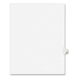 Preprinted Legal Exhibit Side Tab Index Dividers, Avery Style, 10-Tab, 18, 11 x 8.5, White, 25/Pack, (1018)