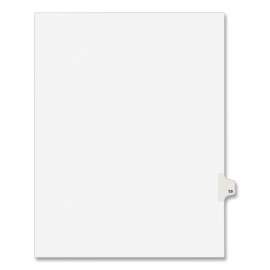 Preprinted Legal Exhibit Side Tab Index Dividers, Avery Style, 10-Tab, 19, 11 x 8.5, White, 25/Pack, (1019)