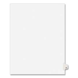 Preprinted Legal Exhibit Side Tab Index Dividers, Avery Style, 10-Tab, 24, 11 x 8.5, White, 25/Pack, (1024)
