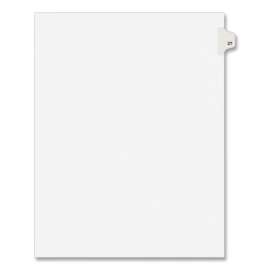 Preprinted Legal Exhibit Side Tab Index Dividers, Avery Style, 10-Tab, 27, 11 x 8.5, White, 25/Pack, (1027)