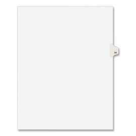 Preprinted Legal Exhibit Side Tab Index Dividers, Avery Style, 10-Tab, 34, 11 x 8.5, White, 25/Pack, (1034)