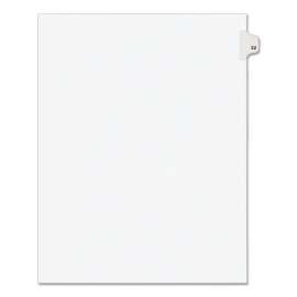 Preprinted Legal Exhibit Side Tab Index Dividers, Avery Style, 10-Tab, 52, 11 x 8.5, White, 25/Pack, (1052)
