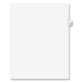 Preprinted Legal Exhibit Side Tab Index Dividers, Avery Style, 10-Tab, 56, 11 x 8.5, White, 25/Pack, (1056)