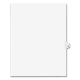 Preprinted Legal Exhibit Side Tab Index Dividers, Avery Style, 10-Tab, 65, 11 x 8.5, White, 25/Pack, (1065)