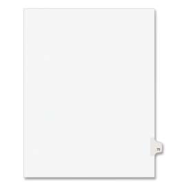 Preprinted Legal Exhibit Side Tab Index Dividers, Avery Style, 10-Tab, 72, 11 x 8.5, White, 25/Pack, (1072)