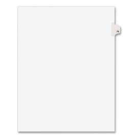 Preprinted Legal Exhibit Side Tab Index Dividers, Avery Style, 10-Tab, 79, 11 x 8.5, White, 25/Pack, (1079)