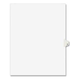 Preprinted Legal Exhibit Side Tab Index Dividers, Avery Style, 26-Tab, O, 11 x 8.5, White, 25/Pack, (1415)