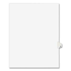 Preprinted Legal Exhibit Side Tab Index Dividers, Avery Style, 26-Tab, R, 11 x 8.5, White, 25/Pack, (1418)