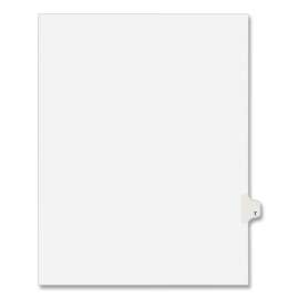 Preprinted Legal Exhibit Side Tab Index Dividers, Avery Style, 26-Tab, T, 11 x 8.5, White, 25/Pack, (1420)