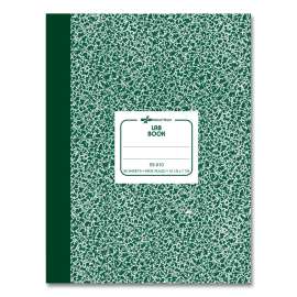 Lab Notebook, Wide/Legal Rule, Green Marble Cover, 10.13 x 7.88, 96 Sheets