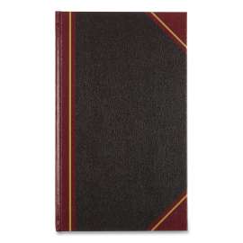 Texthide Record Book, 1 Subject, Medium/College Rule, Black/Burgundy Cover, 14 x 8.5, 500 Sheets