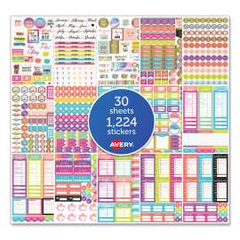 Budgeting Planner Stickers, Budget Theme, Assorted Colors, 1,224/Pack