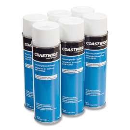 Foaming Glass Cleaner, Fresh and Clean, 19 oz Aerosol Spray, 6/Carton