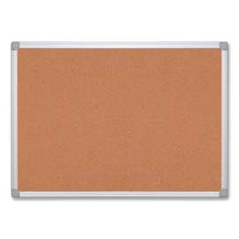 Earth Cork Board, 48 x 36, Natural Surface, Silver Aluminum Frame