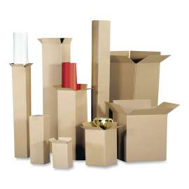 Fixed-Depth Shipping Boxes, 200 lb Mullen Rated, Regular Slotted Container (RSC), 6" x 6" x 24", Brown Kraft, 25/Bundle