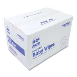 Baby Wipes Tub, White, 80/Tub, 12/Carton