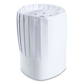Pleated Chef's Hats, Paper, Adjustable, 10" Tall, One Size, White, 24/Carton