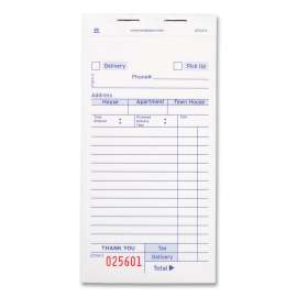 guest check pad, 14 lines, three-part carbonless, 3.4 x 6.69, 50 forms/pad, 50 pads/carton