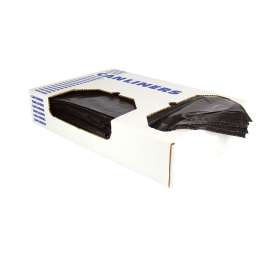 Linear Low-Density Can LinersFlat Fold, Dual-Dispensing, 45 gal, 1.5 mil, 40 x 46, Black, 100/Carton