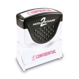 Pre-Inked Shutter Stamp, Red, CONFIDENTIAL, 1.63 x 0.5