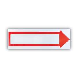 Stake Sign, 6 x 17, Blank White with Printed Red Arrow