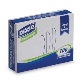 Plastic Cutlery, Heavy Mediumweight Knife, 100/Box