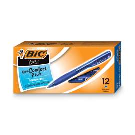 BU3 Ballpoint Pen, Retractable, Bold 1 mm, Blue Ink, Blue Barrel, Dozen