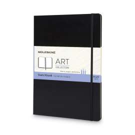 Art Collection Watercolor Album, Black Cover, 5 x 8.25, 111 lb Text Paper Stock, 48 Sheets