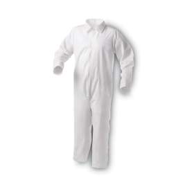 A35 Liquid and Particle Protection Coveralls, Zipper Front, X-Large, White, 25/Carton