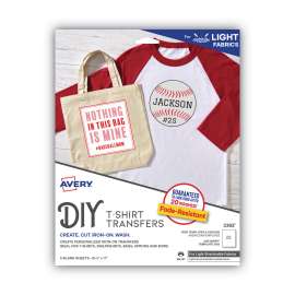 Fabric Transfers, 8.5 x 11, White, 5/Pack