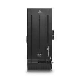 SmartStock Mediumweight Polystyrene Dispenser, Forks, 10 x 8.78 x 24.75, Smoke