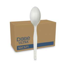 SmartStock Plastic Cutlery Refill, Spoon, Natural, 40 Pack, 24 Packs/Carton