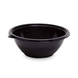 Caterline Pack n' Serve Plastic Bowl, 80 oz, 10" Diameter x 4"h, Black, 25/Carton