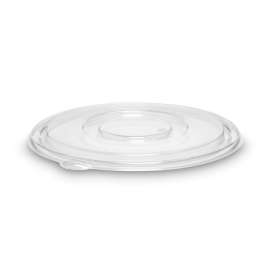 Caterline Pack N' Serve Plastic Lids, Flat Lid, 10" Diameter, Clear, 50/carton