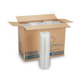 Cold Drink Cup Lids, Fits 16 oz Plastic Cold Cups, Clear, 100/Sleeve, 10 Sleeves/Carton