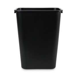 Soft-Sided Wastebasket, 41 qt, Plastic, Black