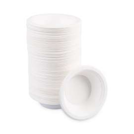 Bagasse Dinnerware, Bowl, 12 oz, White, 1,000/Carton