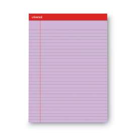 Colored Perforated Ruled Writing Pads, Wide/Legal Rule, 50 Assorted Color 8.5 x 11.75 Sheets, 6/Pack