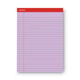 Colored Perforated Ruled Writing Pads, Wide/Legal Rule, 50 Orchid 8.5 x 11 Sheets, Dozen