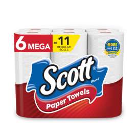Choose-a-Size Mega Kitchen Roll Paper Towels, 1-Ply, 102/Roll, 6 Rolls/Pack, 4 Packs/Carton