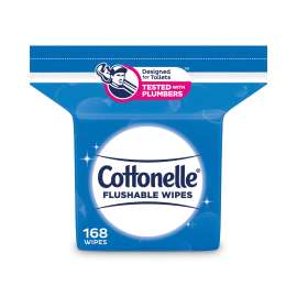 Fresh Care Flushable Cleansing Cloths, 5 x 7.25, White, 168/Pack