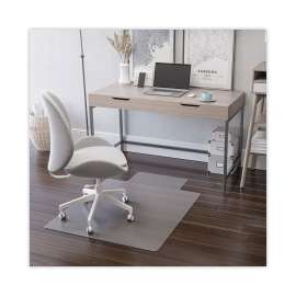 EconoMat All Day Use Chair Mat for Hard, Lip, 36 x 48, Low Pile, Smooth, Clear