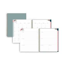 Greta Academic Year Weekly/Monthly Planner, Greta Floral Artwork, 11.5 x 8, Green Cover, 12-Month (July-June): 2022-2023