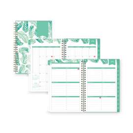Day Designer Academic Year Weekly/Monthly Frosted Planner, Palms Artwork, 8 x 5, 12-Month (July-June): 2022-2023