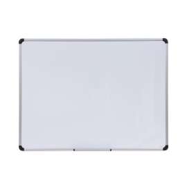 Magnetic Steel Dry Erase Marker Board, 48 x 36, White Surface, Aluminum/Plastic Frame